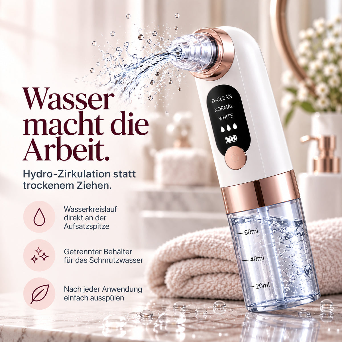 Wasser macht die Arbeit.